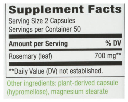 Nature's Way Rosemary Leaves - 100 Capsules | HerbsCity