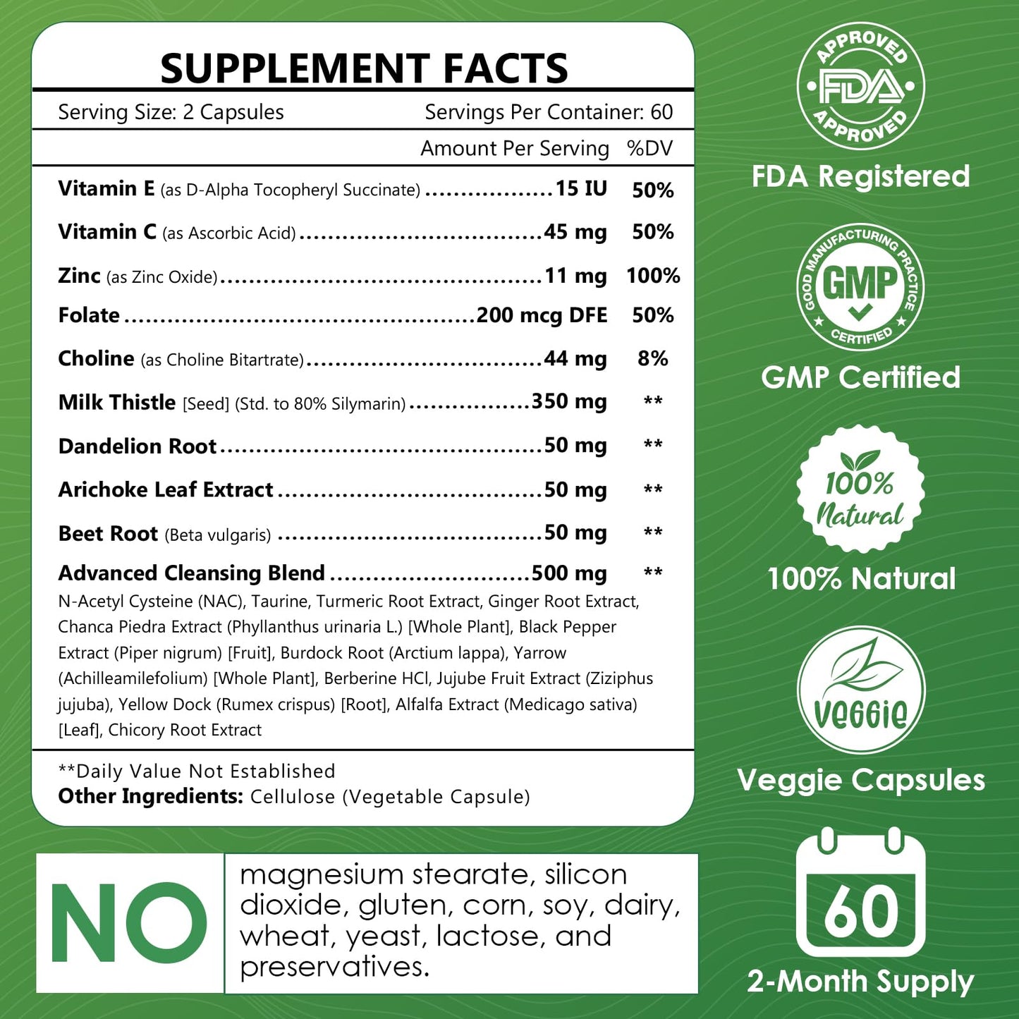 Nature Target Milk Thistle Liver Detox 350mg 30:1 | 120 Veggie Capsules