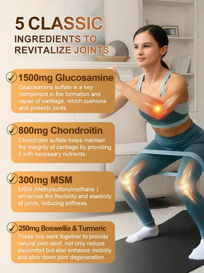 NATURE TARGET Glucosamine Chondroitin Joint Support – MSM, Collagen & Turmeric, Shellfish-Free, 120 Caps (Pack of 2)
