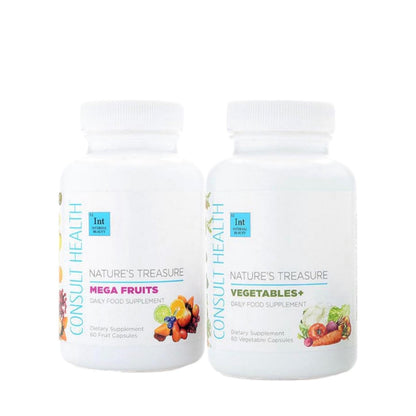 Nature's Treasure 60 Fruit & 60 Veggie Capsules – 2-Pack, USA Grown