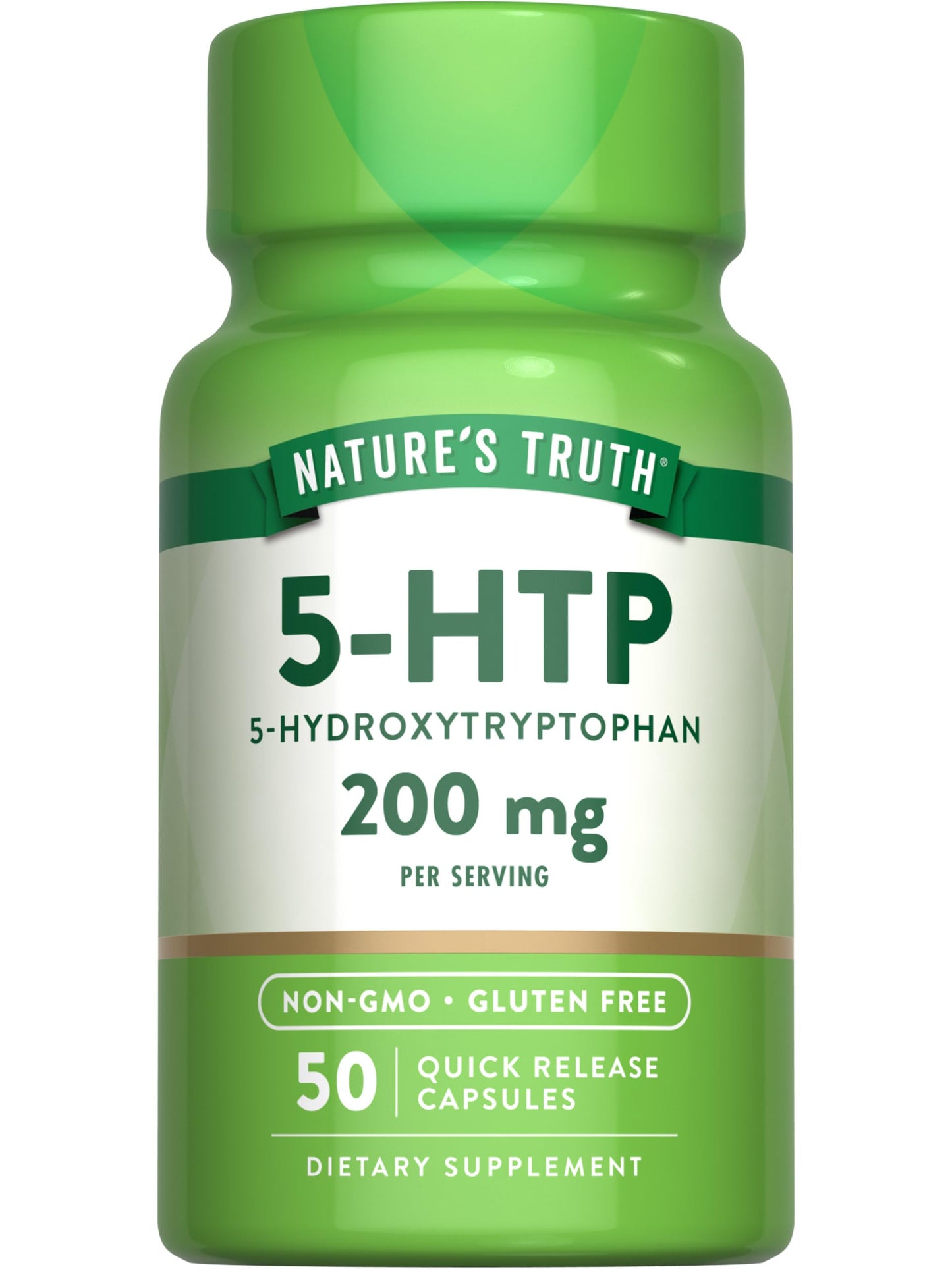 Nature's Truth 5HTP 200mg Capsules | 50 Count | 5-Hydroxytryptophan | Non-GMO & Gluten Free