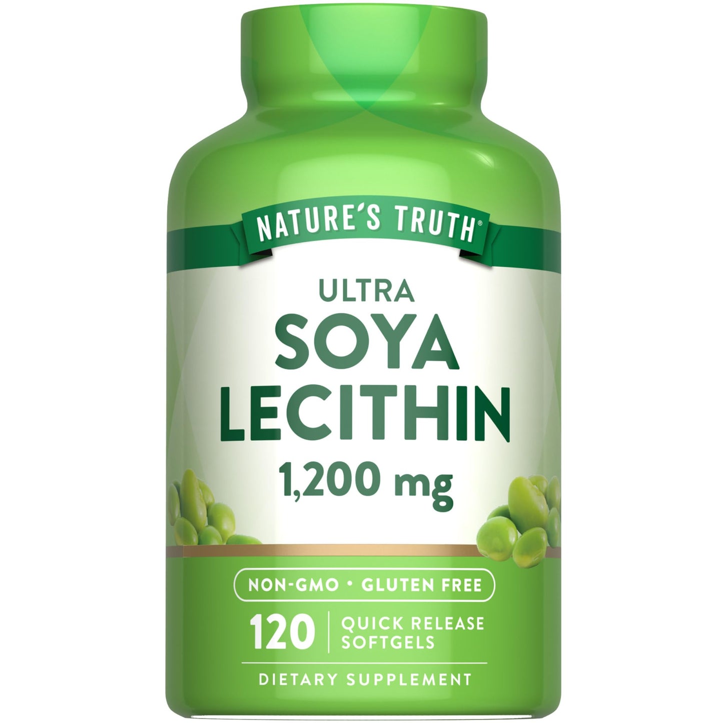 Nature's Truth Ultra Soy Lecithin 1200 mg - 120 Softgels, Non-GMO & Gluten Free