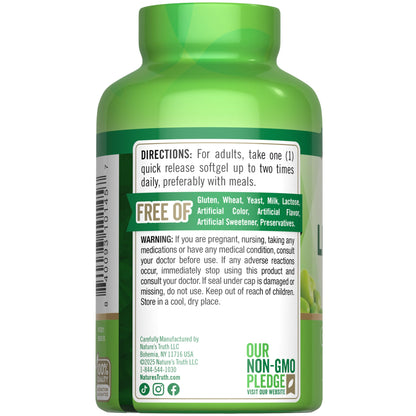 Nature's Truth Ultra Soy Lecithin 1200 mg - 120 Softgels, Non-GMO & Gluten Free