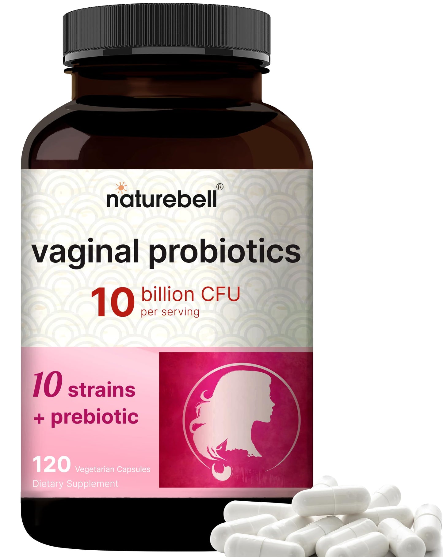 NatureBell Vaginal Probiotics for Women – 10B CFU, 120 Veggie Capsules