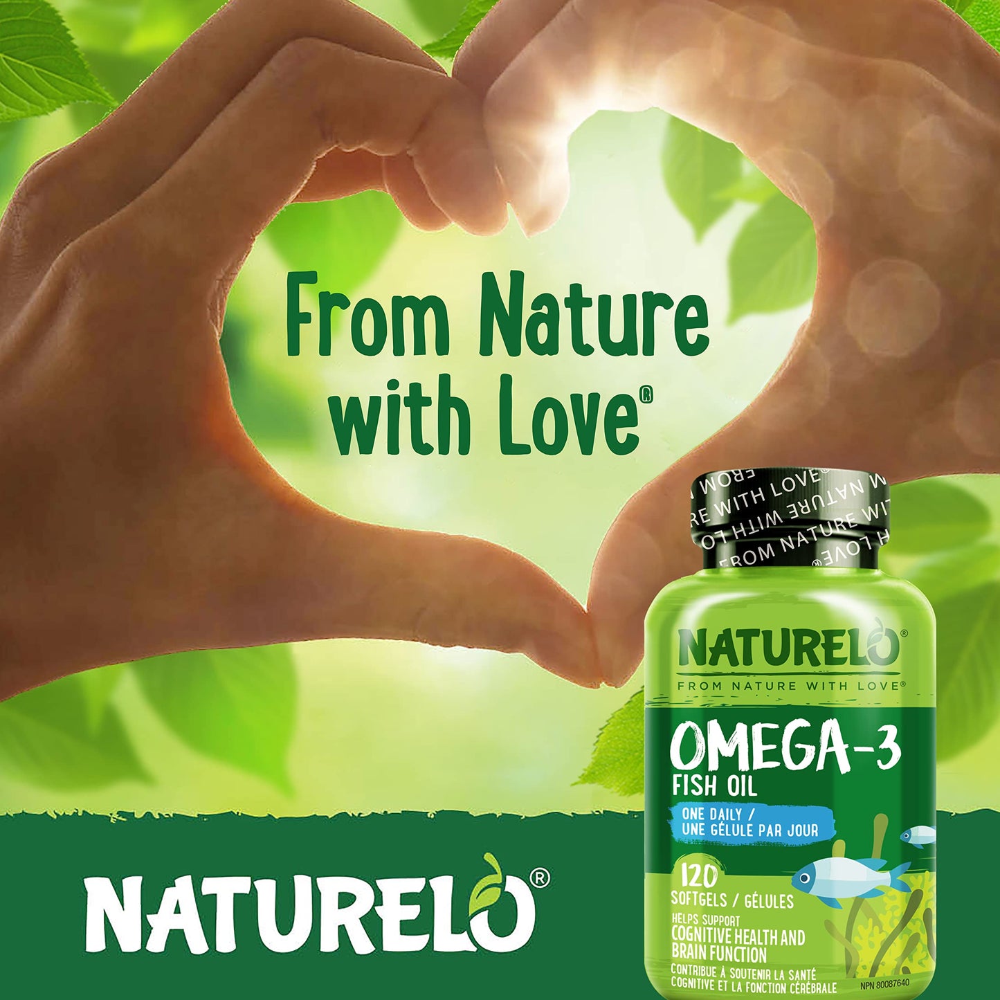 NATURELO Burpless Omega-3 Fish Oil - 1100mg TG EPA + DHA | 120 Softgels | 4 Months Supply
