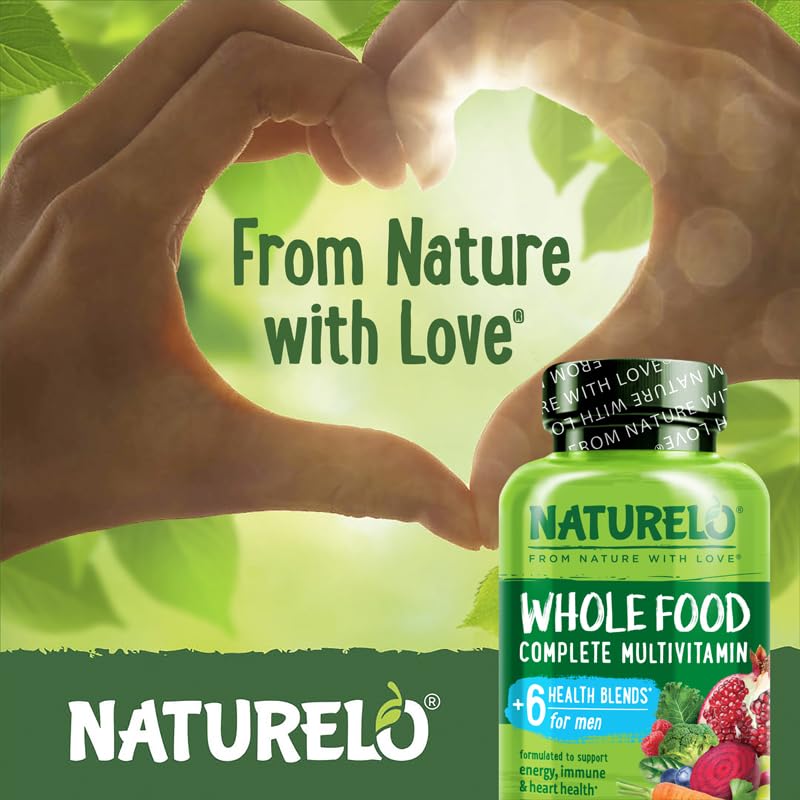 NATURELO Mens Multivitamins – Whole Food Multivitamin for Men | 120 Vegetarian Capsules