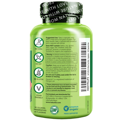 NATURELO Teen Multivitamin for Boys & Girls — 180 Plant-Based, Non-GMO, Vegetarian