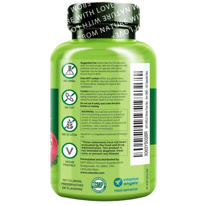 Naturelo Whole Food Multivitamin for Women – Plant-Based Vitamins, Organic Extracts & Vegan, Non-GMO