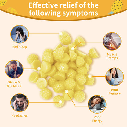 Nature's Aid Magnesium Glycinate Gummies 1000mg – Sugar-Free Pineapple Gummies with Vitamin D, B6 & CoQ10 (120 each, 2 Pack)