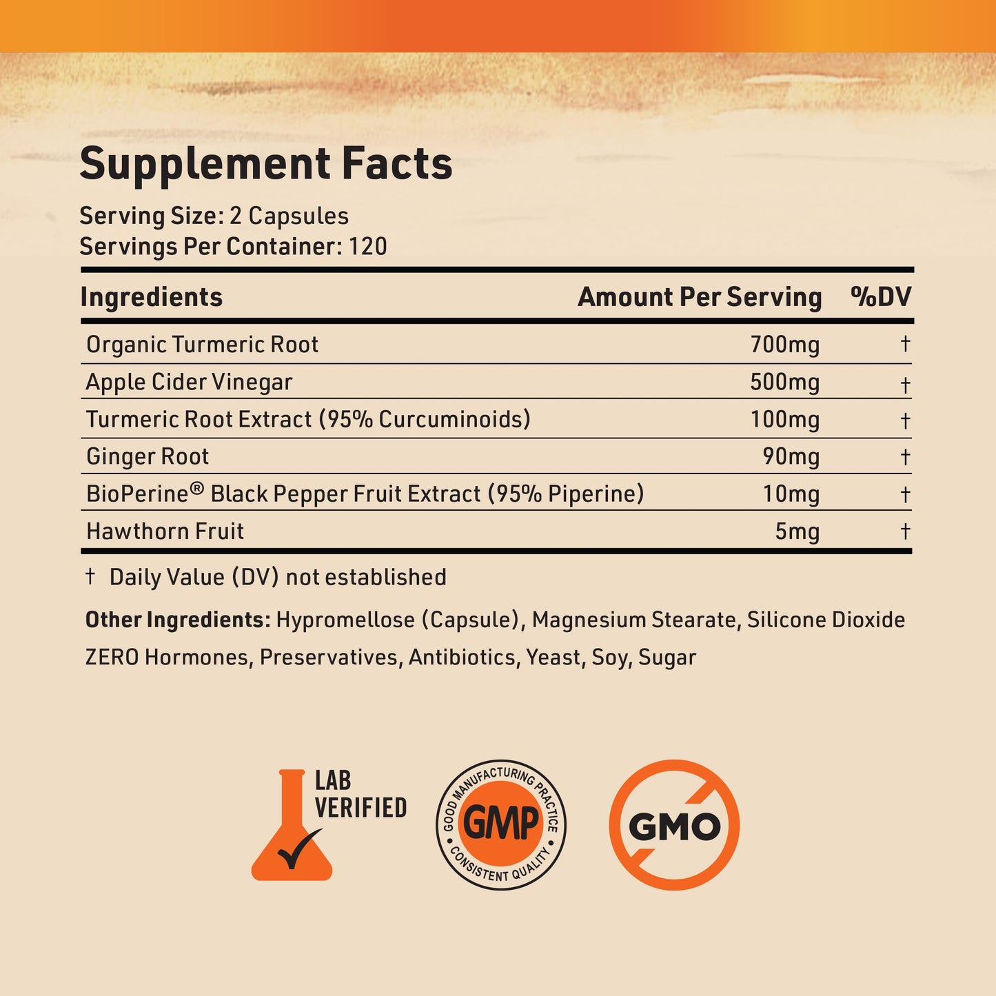Nature's Base Turmeric & Ginger Supplement with Curcumin, ACV & BioPerine – 240 Capsules | 95% Curcuminoids