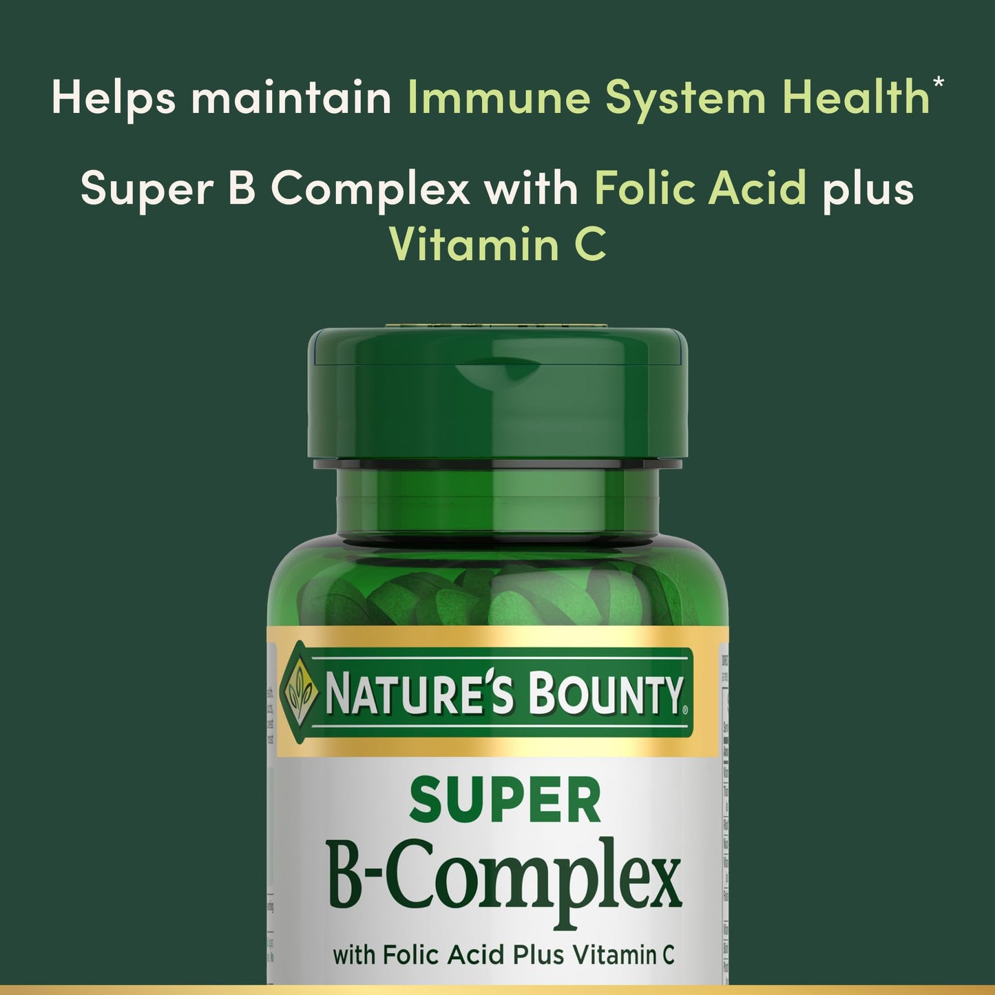 Nature's Bounty Super B-Complex with Vitamin C & Folic Acid – 150 Tablets