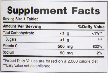 Nature's Bounty C-500 mg Chewable Tablets with Rose Hips - 90 Count