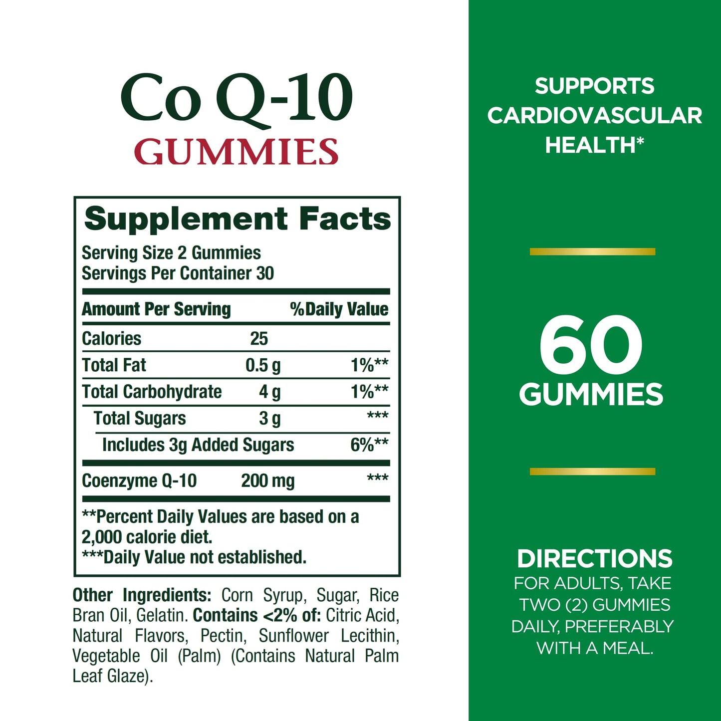 Nature's Bounty CoQ10 Gummies 200 mg – Peach Mango, 60 Count, Heart Health Support