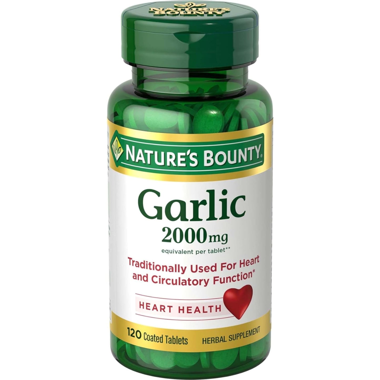 Nature's Bounty Garlic 2000mg Tablets - 120 ea (Pack of 3)