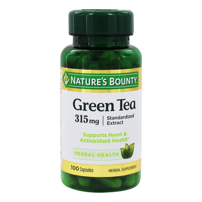 Nature's Bounty Green Tea Extract 315mg, 100 Capsules (Pack of 2) | Antioxidant Support