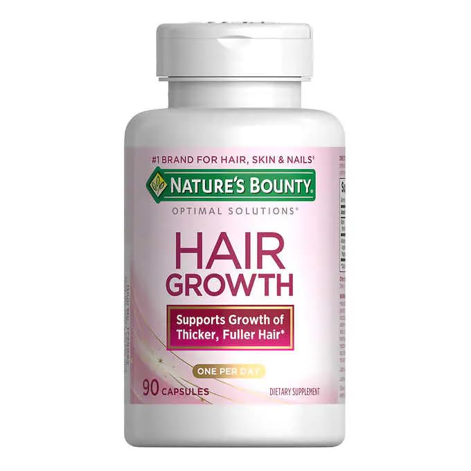 Nature's Bounty Hair Growth Supplement — 1 Per Day, Supports Thicker Hair (90 Capsules)