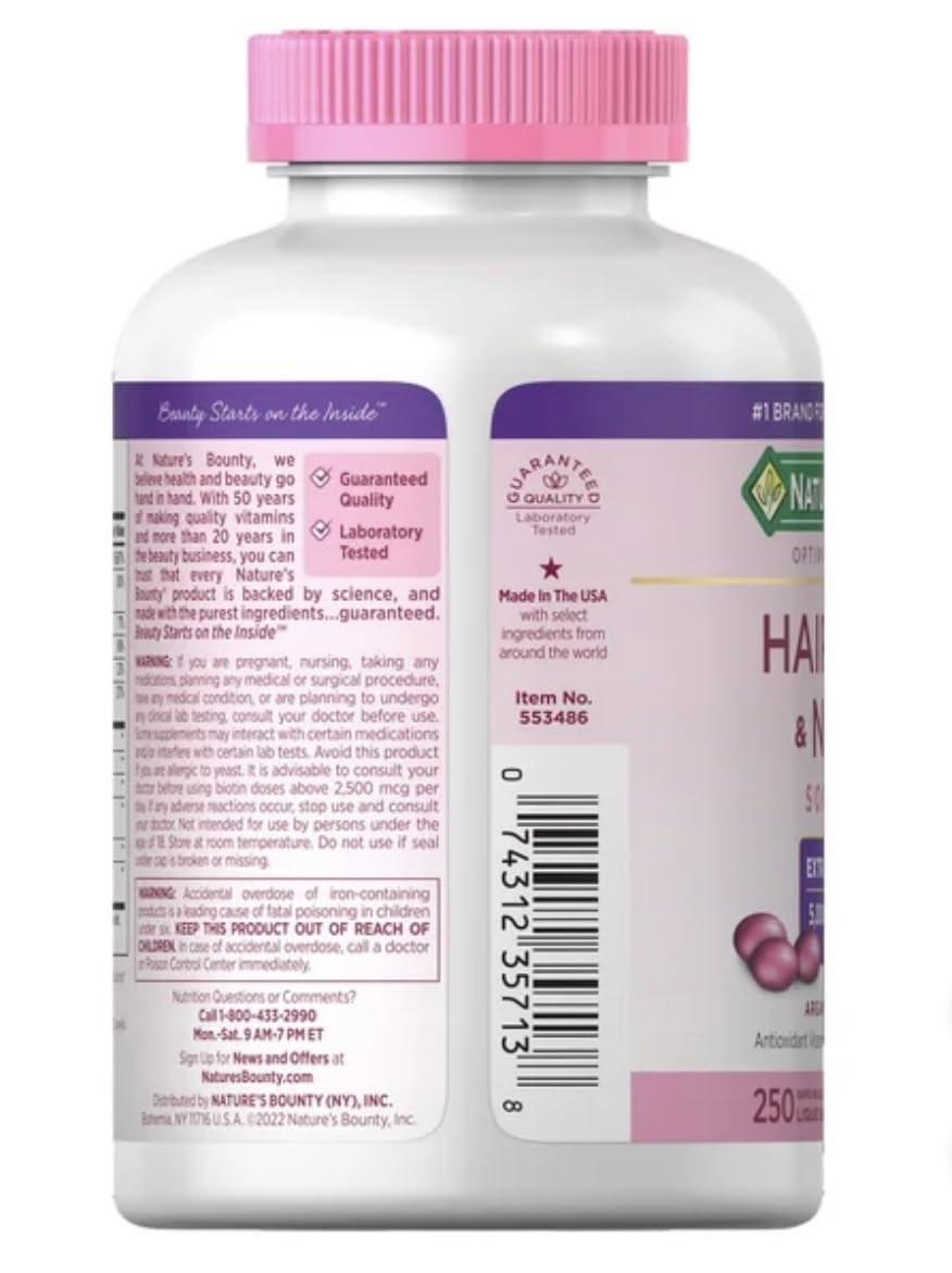 Nature's Bounty Hair, Skin & Nails 250 Softgels – 2 Pack