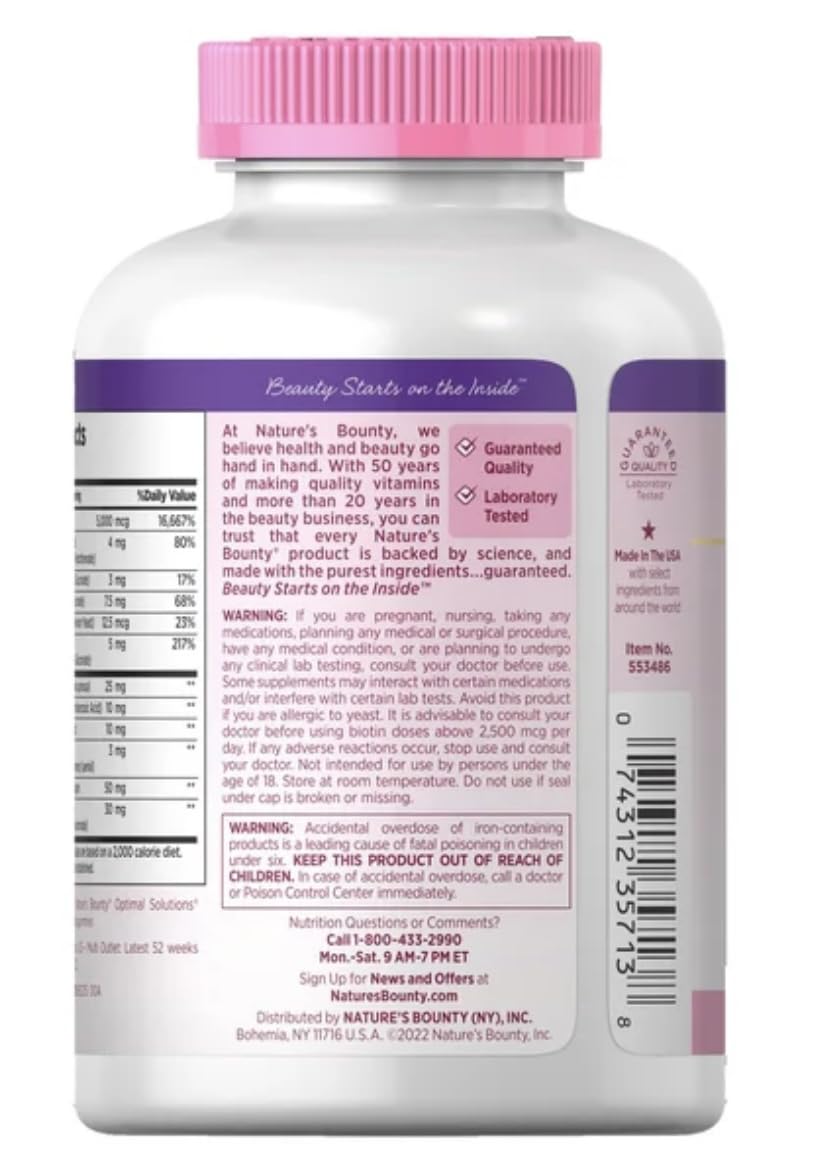 Nature's Bounty Hair, Skin & Nails 250 Softgels – 2 Pack