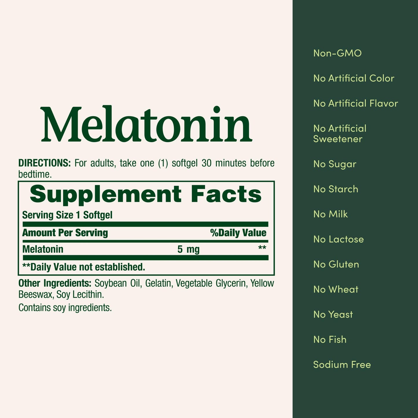 Nature's Bounty Melatonin 5mg – 90 Softgels – Sleep Support