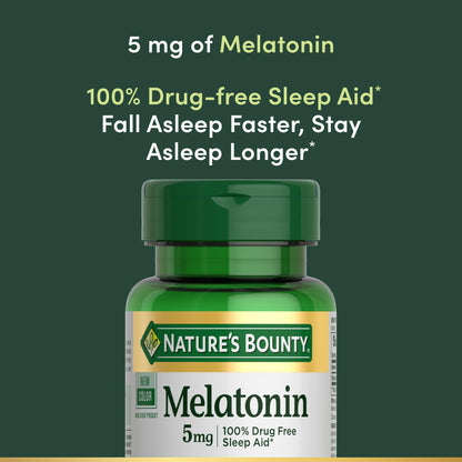 Nature's Bounty Melatonin 5mg – 90 Softgels – Sleep Support
