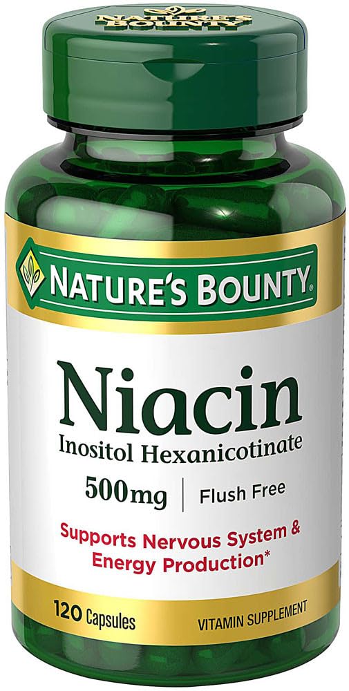 Nature's Bounty Niacin Flush Free 500 mg – Set of 3 (120 Capsules Each) | Maven Gifts