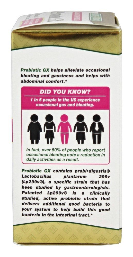 Nature's Bounty Probiotic GX Gas & Bloating Formula - 4 Pack, 20 Billion Cultures