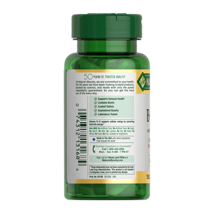 Nature's Bounty Super B-Complex with Vitamin C & Folic Acid – 150 Tablets