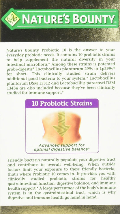 Nature's Bounty Ultra Strength Probiotic 10 – 140 Capsules, 20 Billion CFU