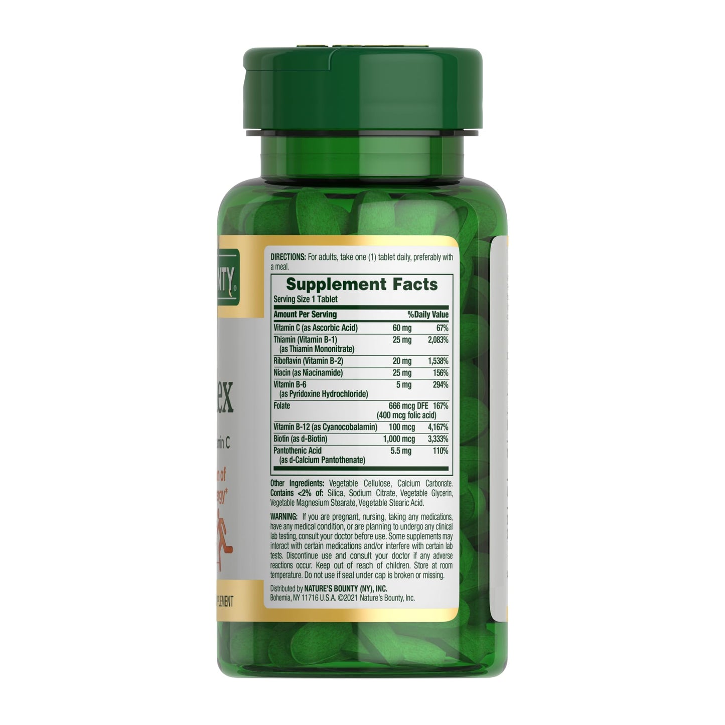 Nature's Bounty Super B-Complex with Vitamin C & Folic Acid – 150 Tablets