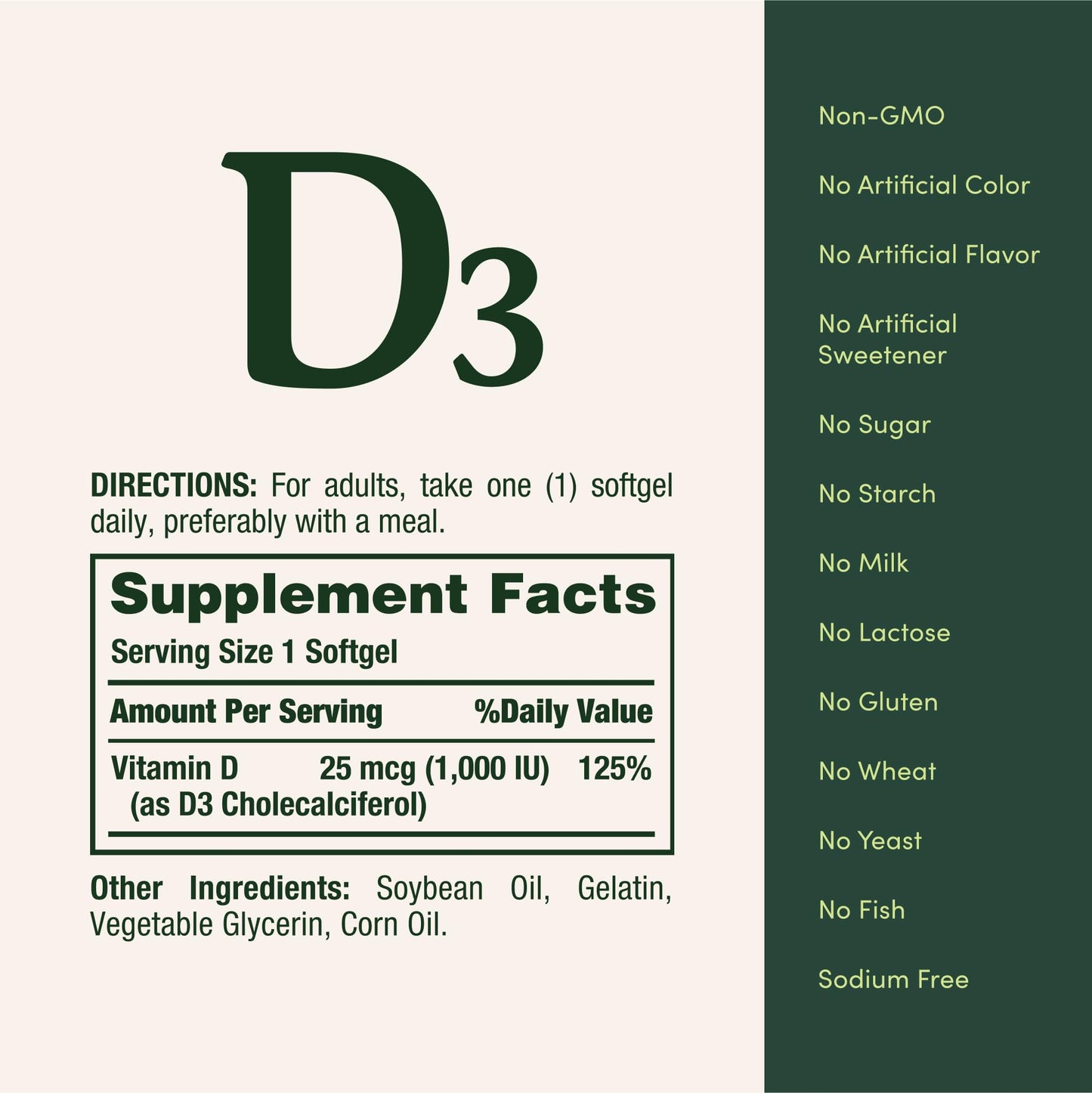 Nature's Bounty Vitamin D3 1000 IU Softgels – Immune Support, 350 Count