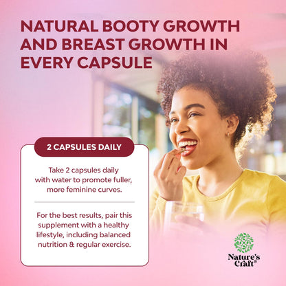 Nature's Craft G-Curve Butt & Breast Pills - Saw Palmetto & Horny Goat Weed (60 Count)