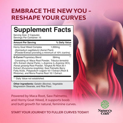Natures Craft G Curve Horny Goat Weed for Women - Invigorating Feminine Blend