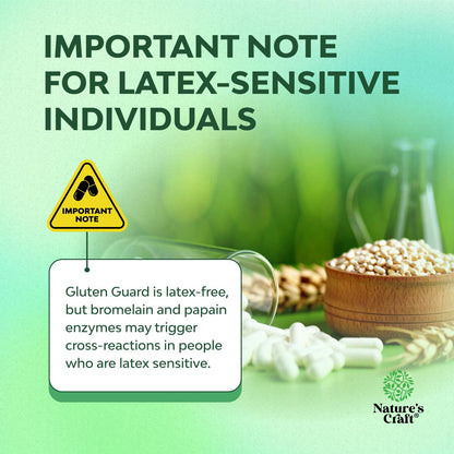 Natures Craft Gluten Digestive Enzymes – Fast Acting Debloat Support, 120 Count