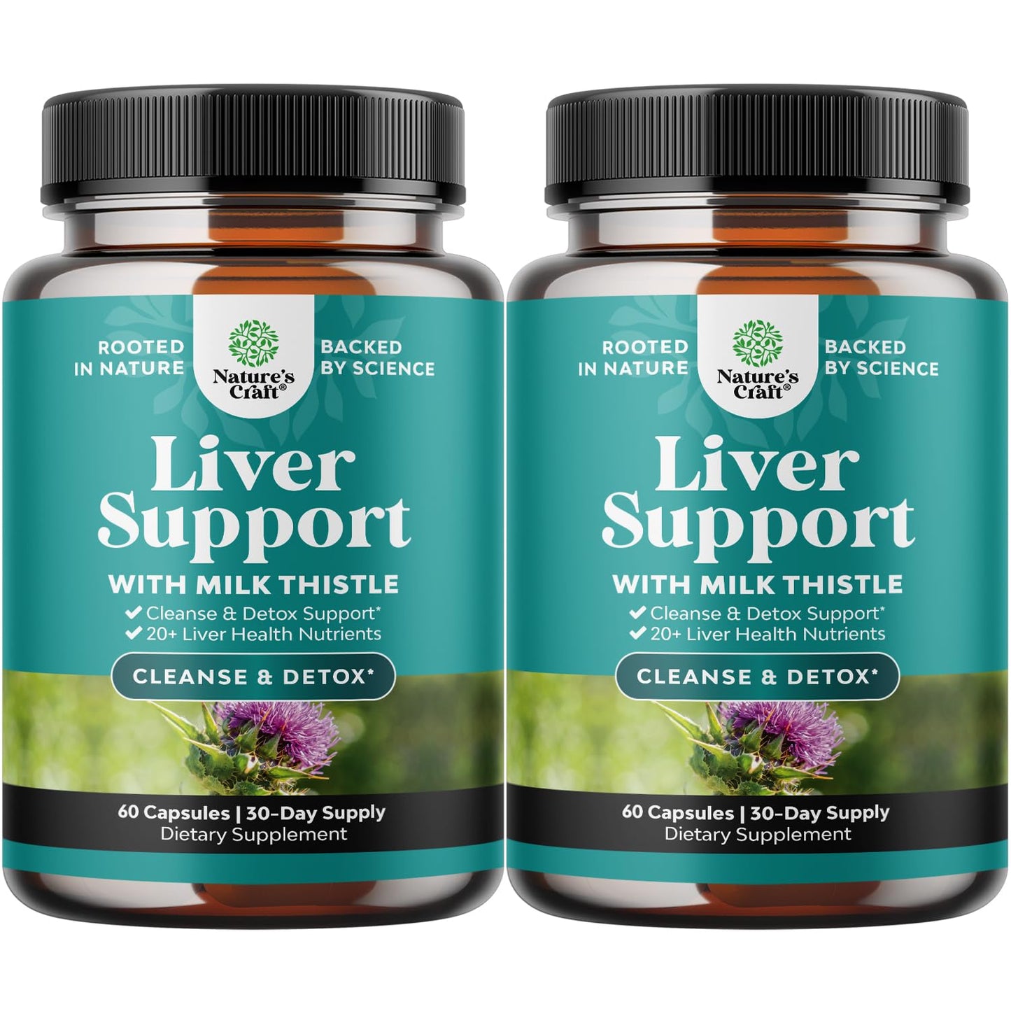 Natures Craft Liver Cleanse Detox & Repair 2 Pack — Milk Thistle Liver Support