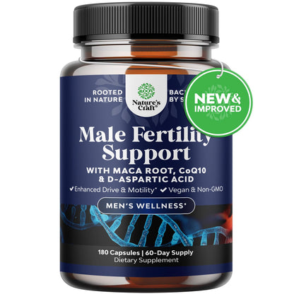 Natures Craft Pre Conceive – Male Reproductive Supplement, CoQ10 & Maca, 180 Count