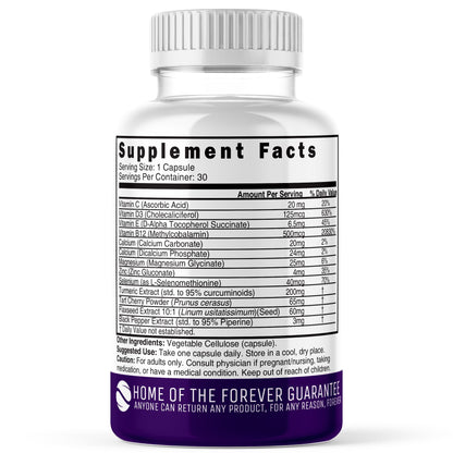 Nature's Fusions LupuEase Lupus Relief Multivitamin – 30 Day Supply with Omega-3 & Turmeric Curcumin