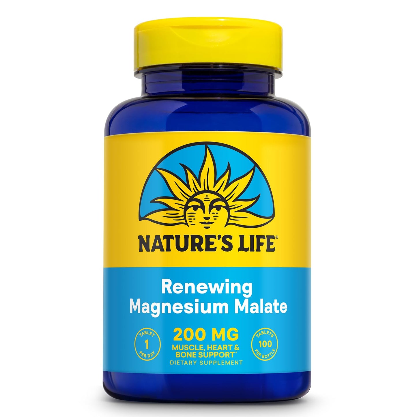 NATURE'S LIFE Renewing Magnesium Malate 400 mg – Bioavailable Magnesium Complex | 50 Servings