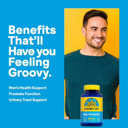 Nature's Life Saw Palmetto for Men 580mg – Prostate & Urinary Support