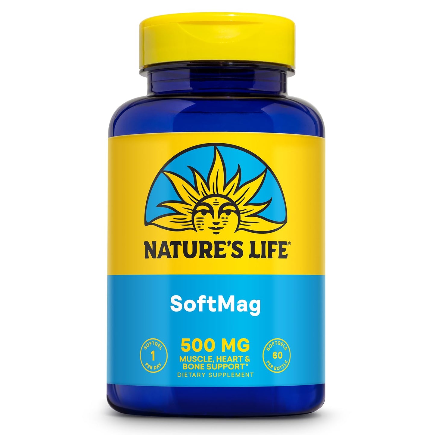 Nature's Life SoftMag 500 mg Magnesium Complex – Bone, Muscle & Heart Health