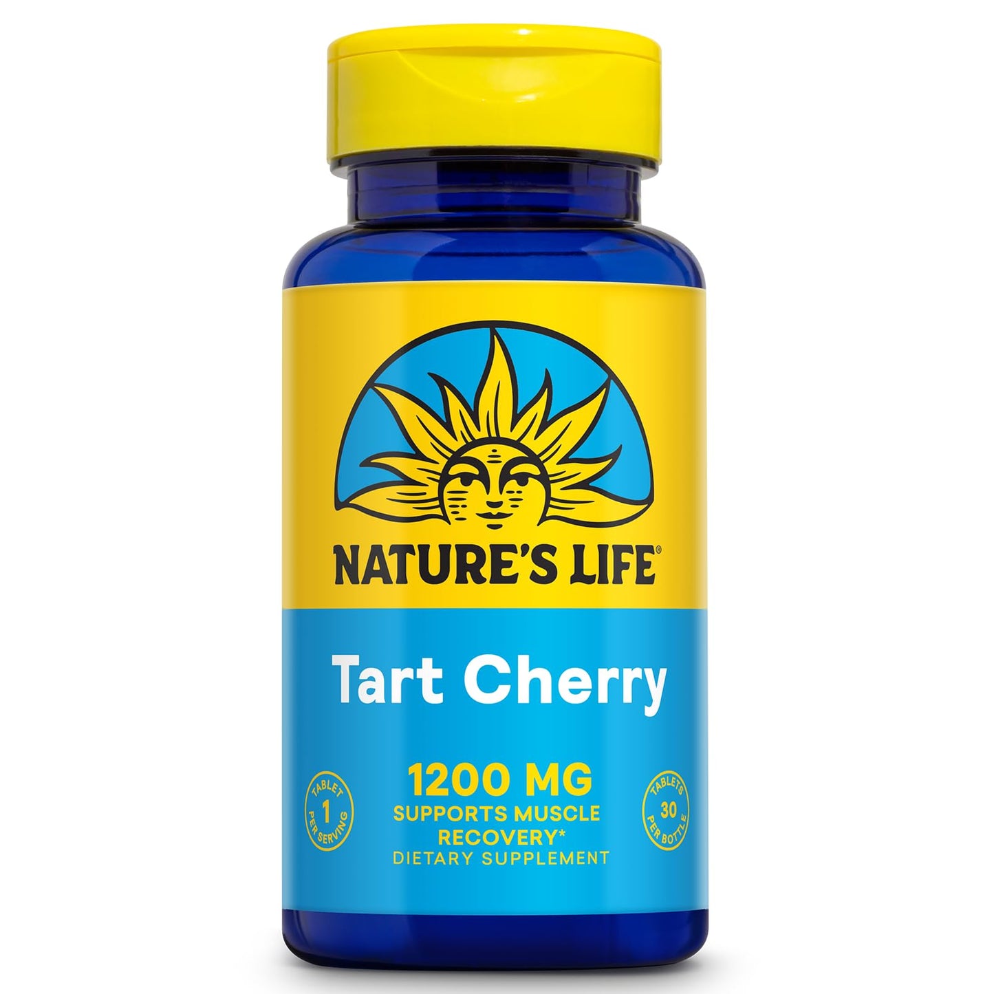 Nature's Life Tart Cherry 1200mg – Uric Acid & Muscle Recovery Support | 30 Servings