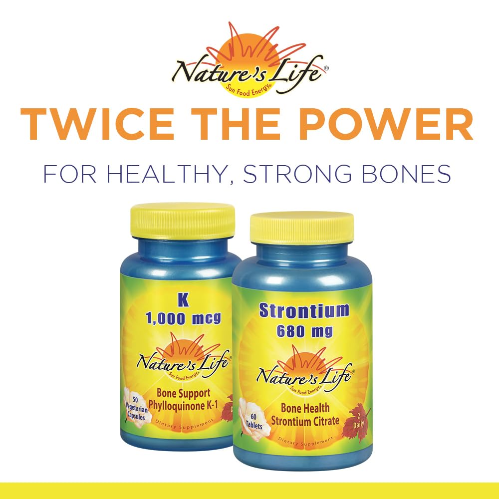 Nature's Life Vitamin K 1000mcg (Phylloquinone K-1) – Bone Health & Cardiovascular Support | 50CT