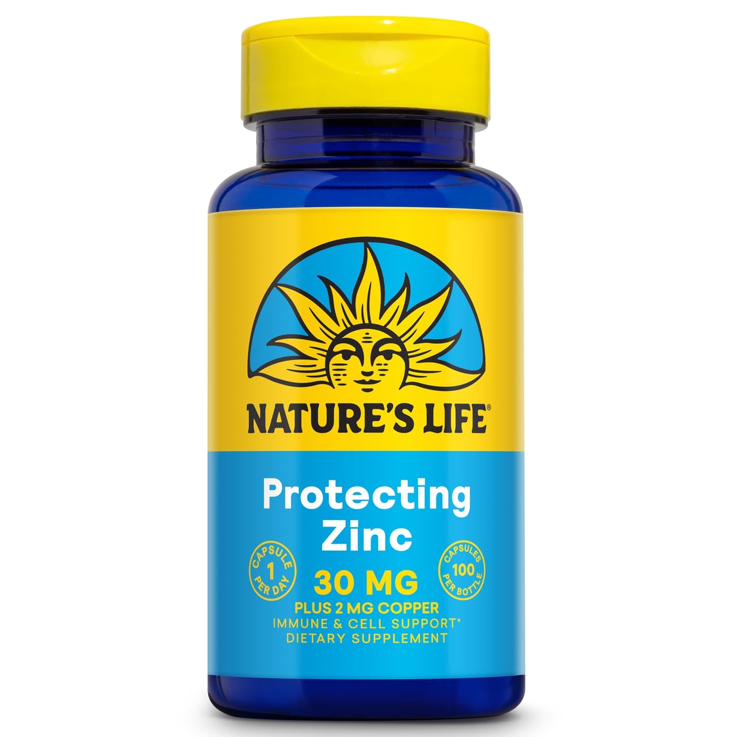 Nature's Life Zinc Picolinate 30mg + Copper 2mg – Immune, Cardiovascular & Skin Support