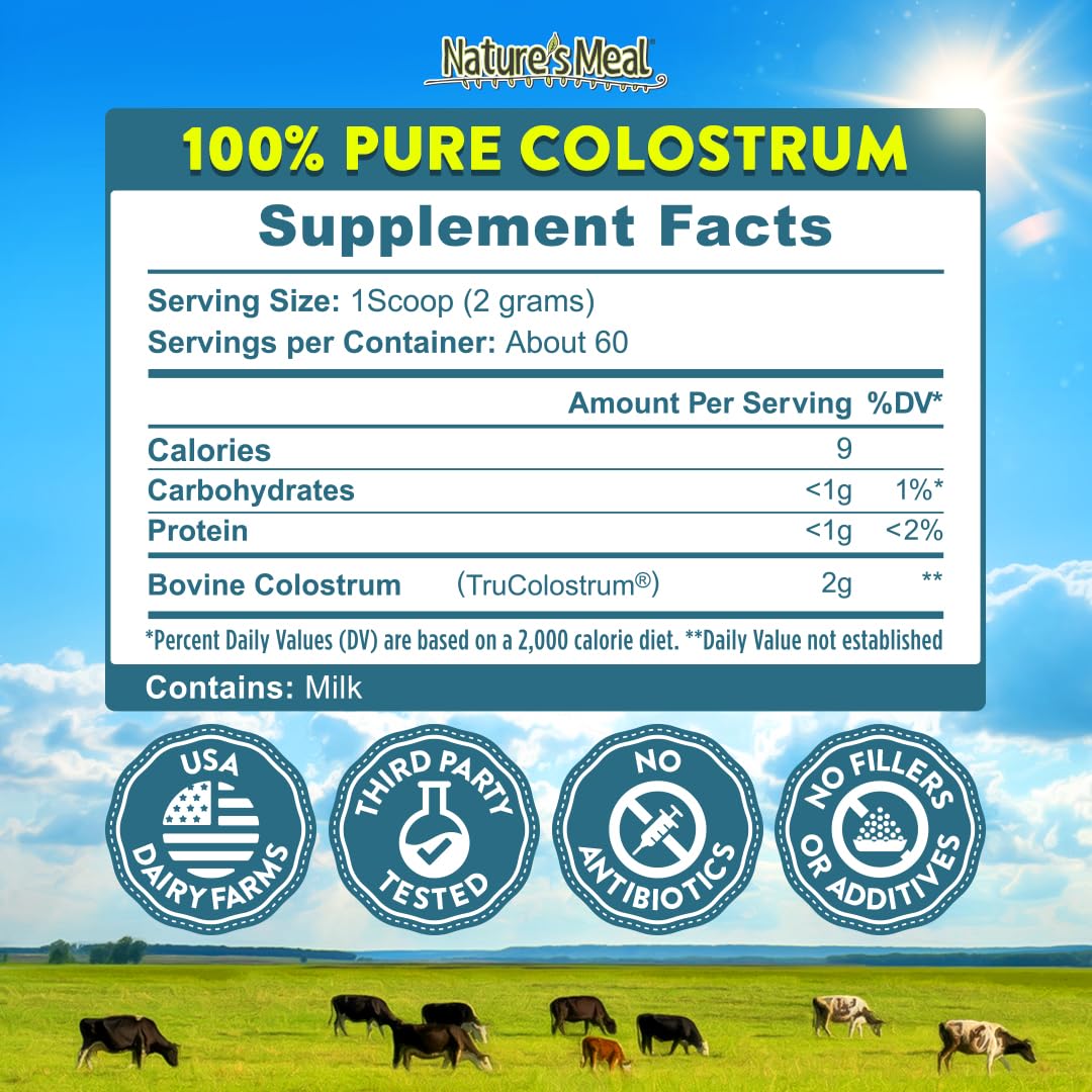 Nature’s Meal Colostrum Powder for Gut Health & Immunity