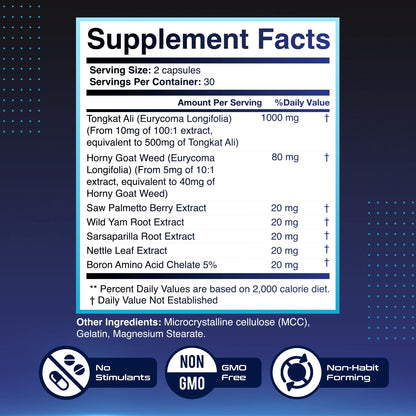 HeroUP by Nature’s NutriWave – Plant-Based Wellness, Non-GMO, Stimulant-Free | USA-Made 60 Capsules
