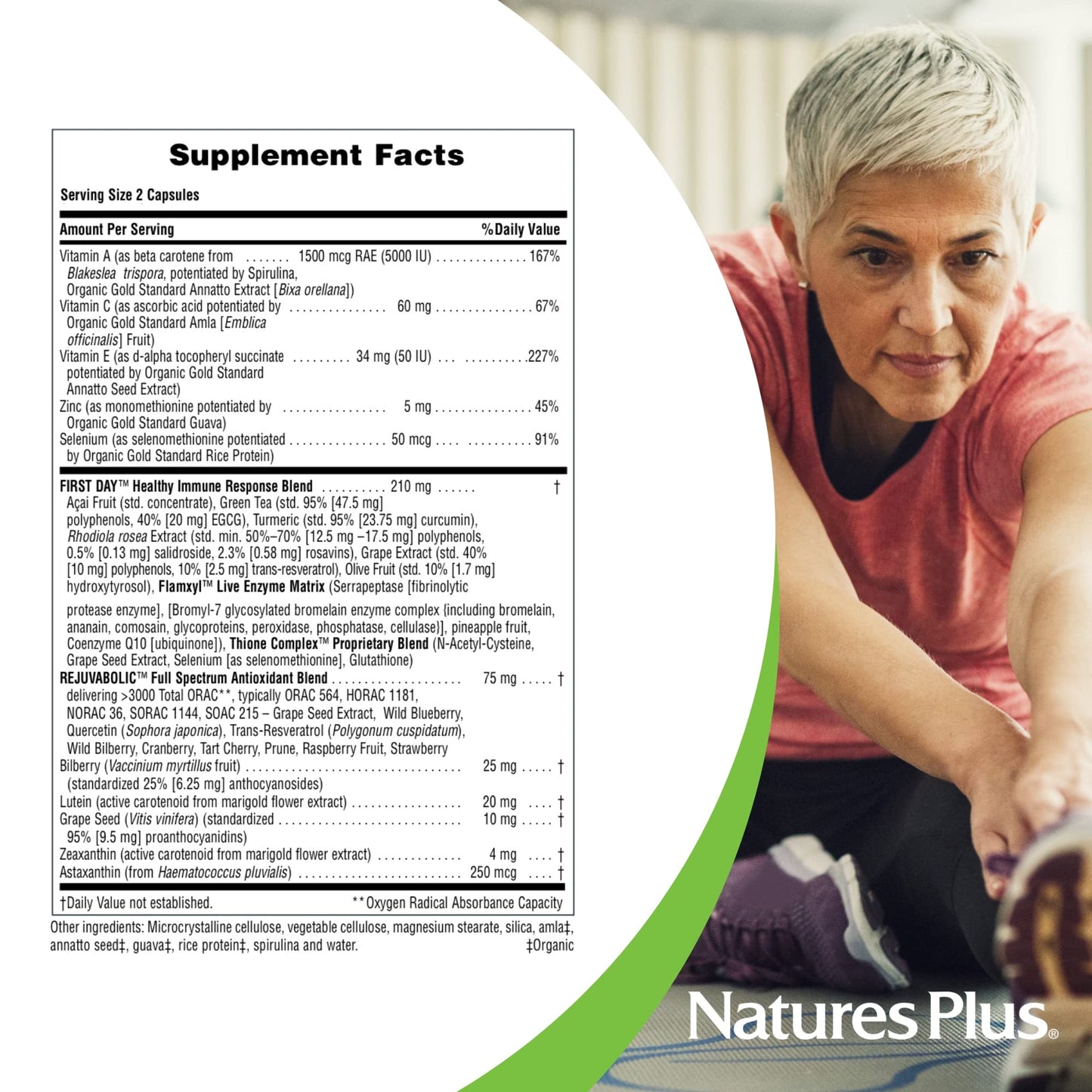 Nature's Plus AgeLoss Eye Support - 60 Capsules | Lutein, Astaxanthin & Zeaxanthin | Vegetarian