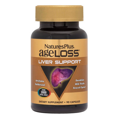 Natures Plus AgeLoss Liver Support - 90 Capsules | Artichoke, Milk Thistle & Choline