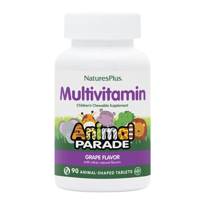 Natures Plus Animal Parade Children's Multivitamin - Grape Flavor (90 Tablets)