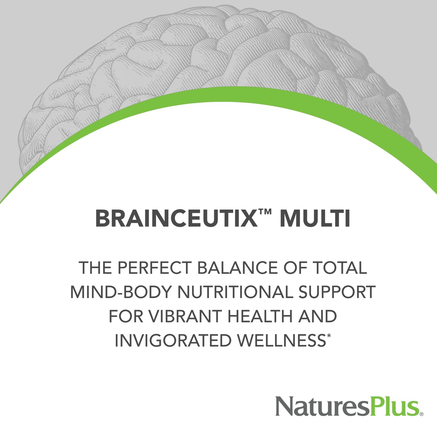 Nature's Plus BrainCeutix Multivitamin Capsules – 90 Capsules (30 Servings) – Supports Cognition, Focus & Memory – Vegan, Gluten Free, Non-GMO