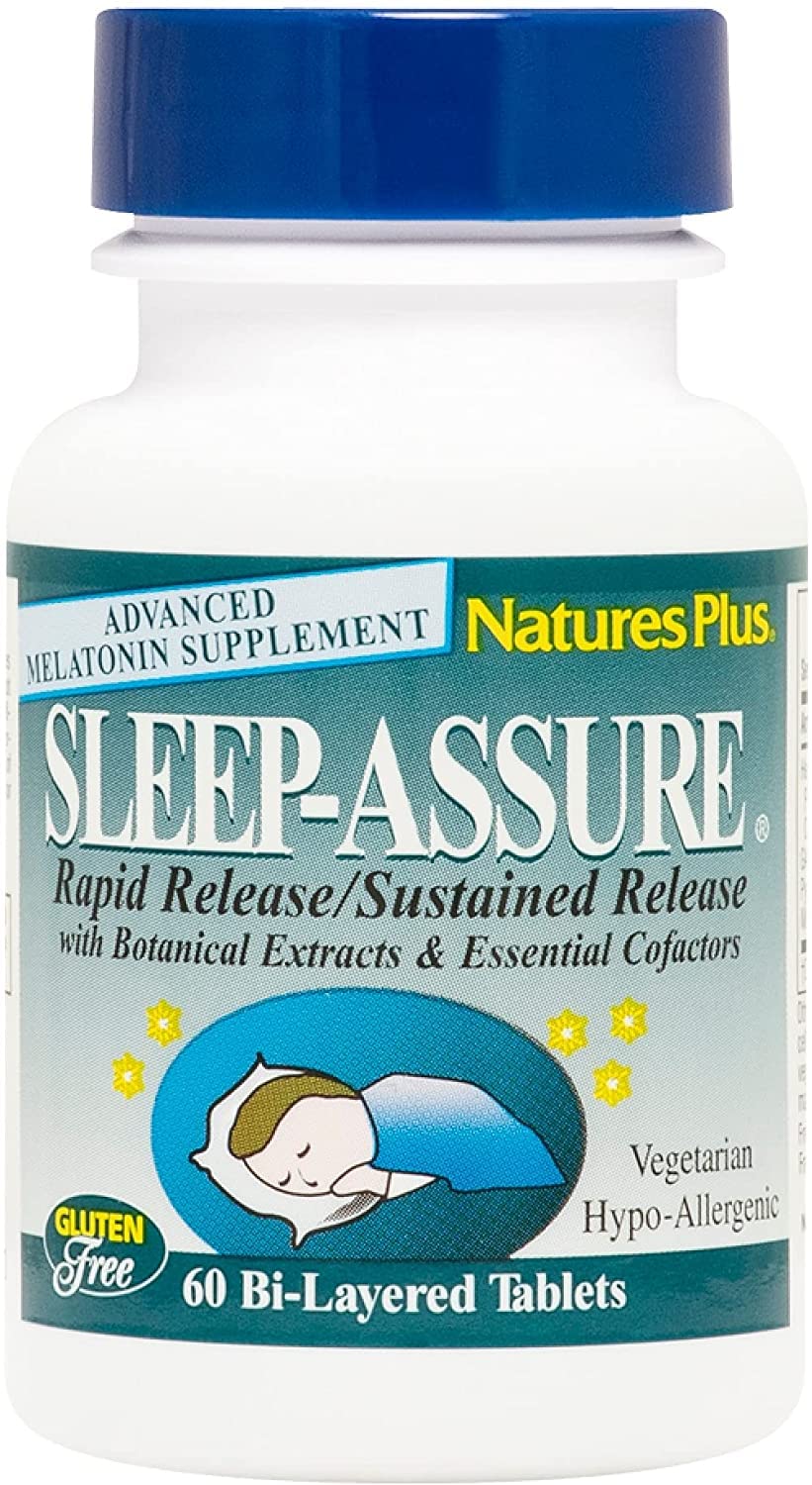 Natures Plus Melatonin 3 mg | Rapid & Sustained Release, Chamomile, Vegetarian & Gluten-Free