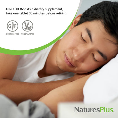 Natures Plus Melatonin 3 mg | Rapid & Sustained Release, Chamomile, Vegetarian & Gluten-Free